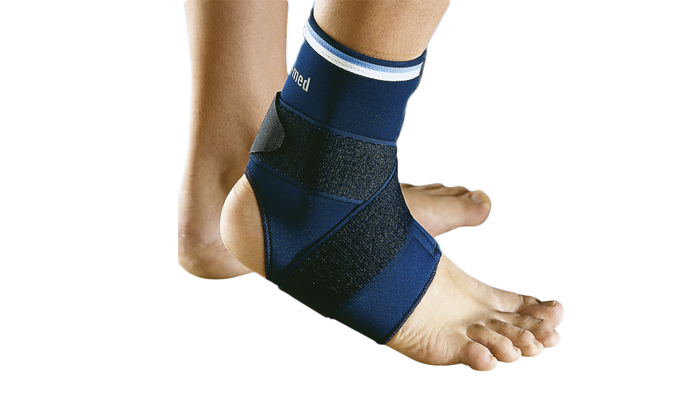 Ortopedia López - prótesis, ortesis, sillas ruedas - todo en ortopedia. Jaen : Ortesis estabilizadoras de tobillo : Tobillera de neopreno con vendaje cruzado